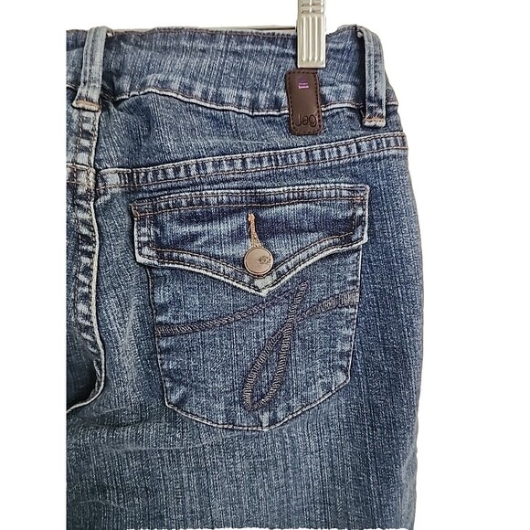 Jag Jeans Women's 4 P Bootcut Mid Rise Flap Pocket Blue Denim 27x30 Whiskered - Picture 3 of 8